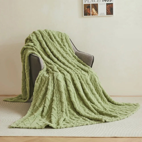 plaid polaire corail doux chaud pour canapé lit