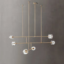 lustre en cristal de style américain en cuivre moderne