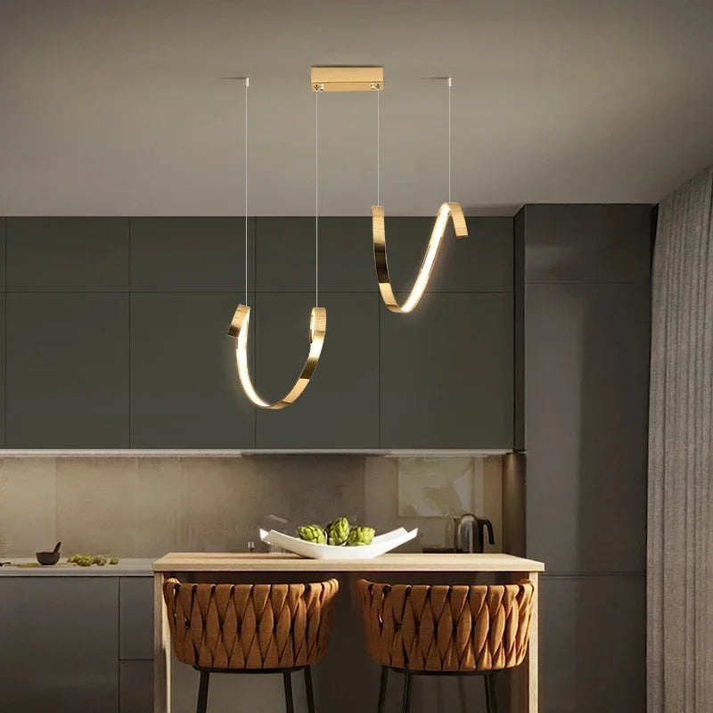 lustre moderne en suspension design irrégulier pour décoration intérieure - vue 4 sur 11
