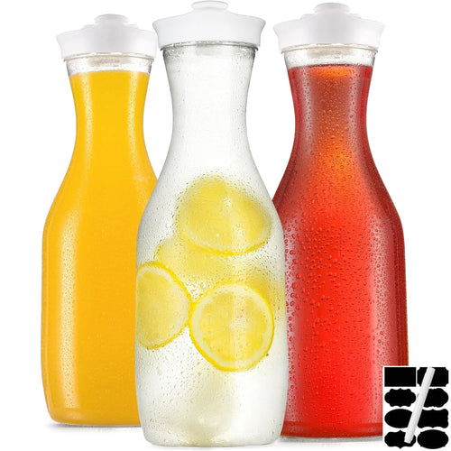 Lot 3 carafes plastique 15l couvercle clapet carré