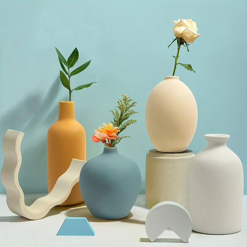 1pc ceramic vase works of art, living room bedroom study cafe and other ornaments, gifts for lovers during festivals. - vue 3 sur 7