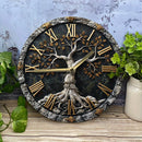 Tree of Life Silent Wall Clock, DIY Assembly Kit, High-Definition 2D Print, Metal Art Decor for Home, Bedroom, Thanksgiving Day