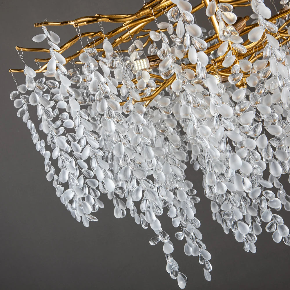 lustre à led en cristaux design moderne pour décoration intérieure - vue 4 sur 22