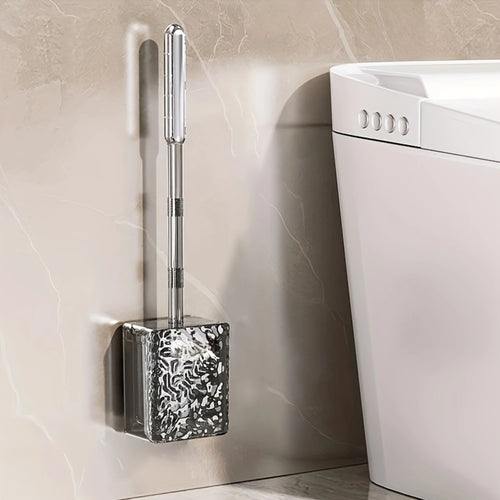 Luxury Glacier Pattern Toilet Brush, Household Toilet Brush With No Dead Angle, Bathroom Toilet Cleaning Tool, Wall-mounted Toil - vue 7 sur 6