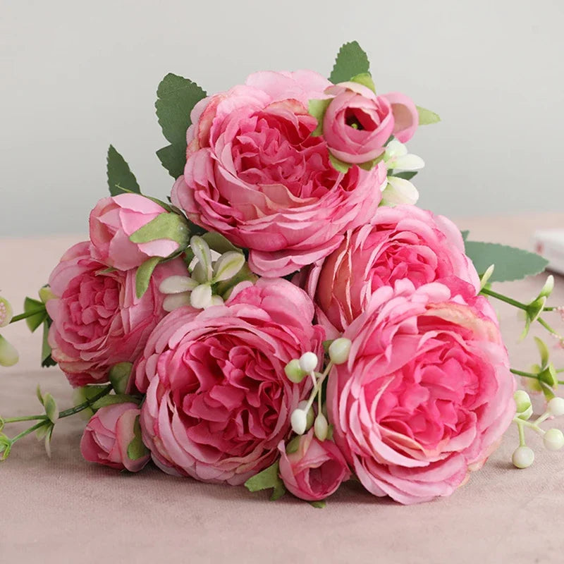 petit bouquet de fleurs artificielles pour décoration printanière et mariage - vue 13 sur 37