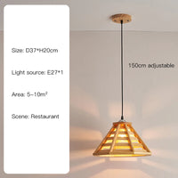 suspension en bois moderne avec éclairage led pour intérieur