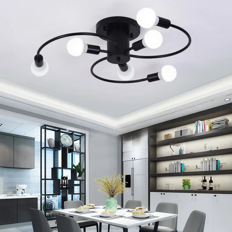 Minimalist Nordic ceiling light ideal for living room, restaurant or children's room - vue 4 sur 16