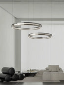 Minimalist style glass circular chandelier for interior decoration