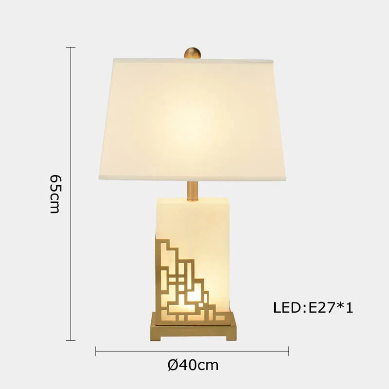 lampe à poser rétro en tissu marbré pour décoration intérieure - vue 8 sur 21