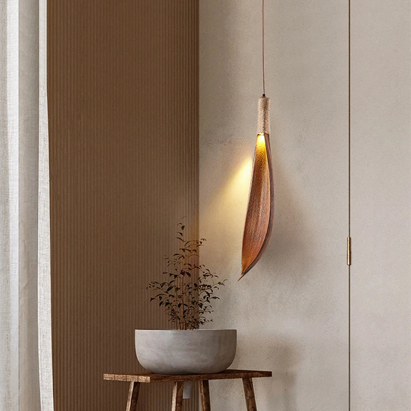 suspension créative en forme de feuille rétro pour décoration intérieure
