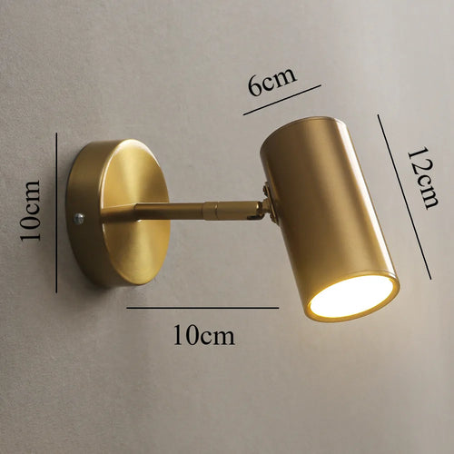 Applique murale led nordique or noir - vue 9 sur 8