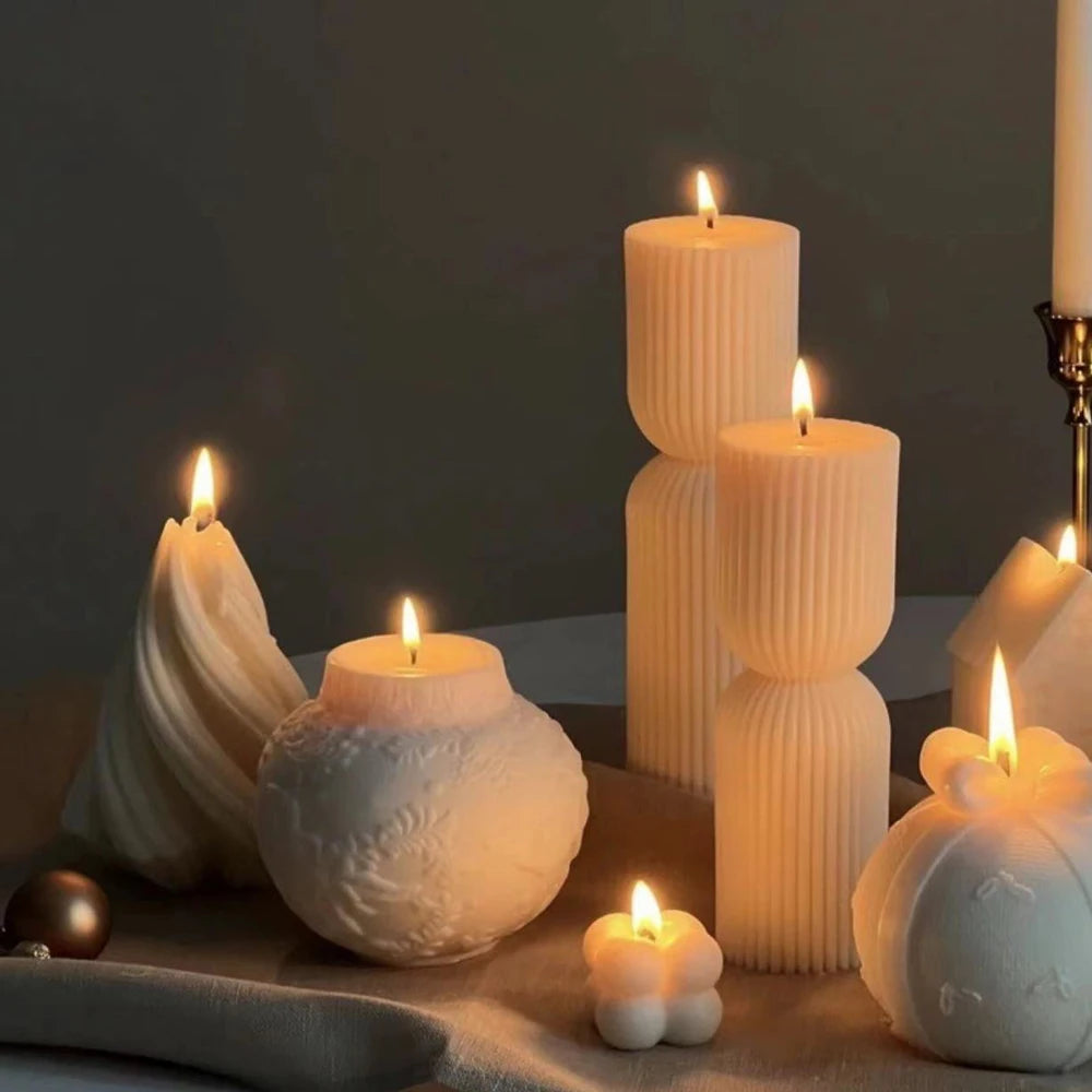 accessoires de décoration moderne bougies parfumées géométriques de luxe - vue 7 sur 12