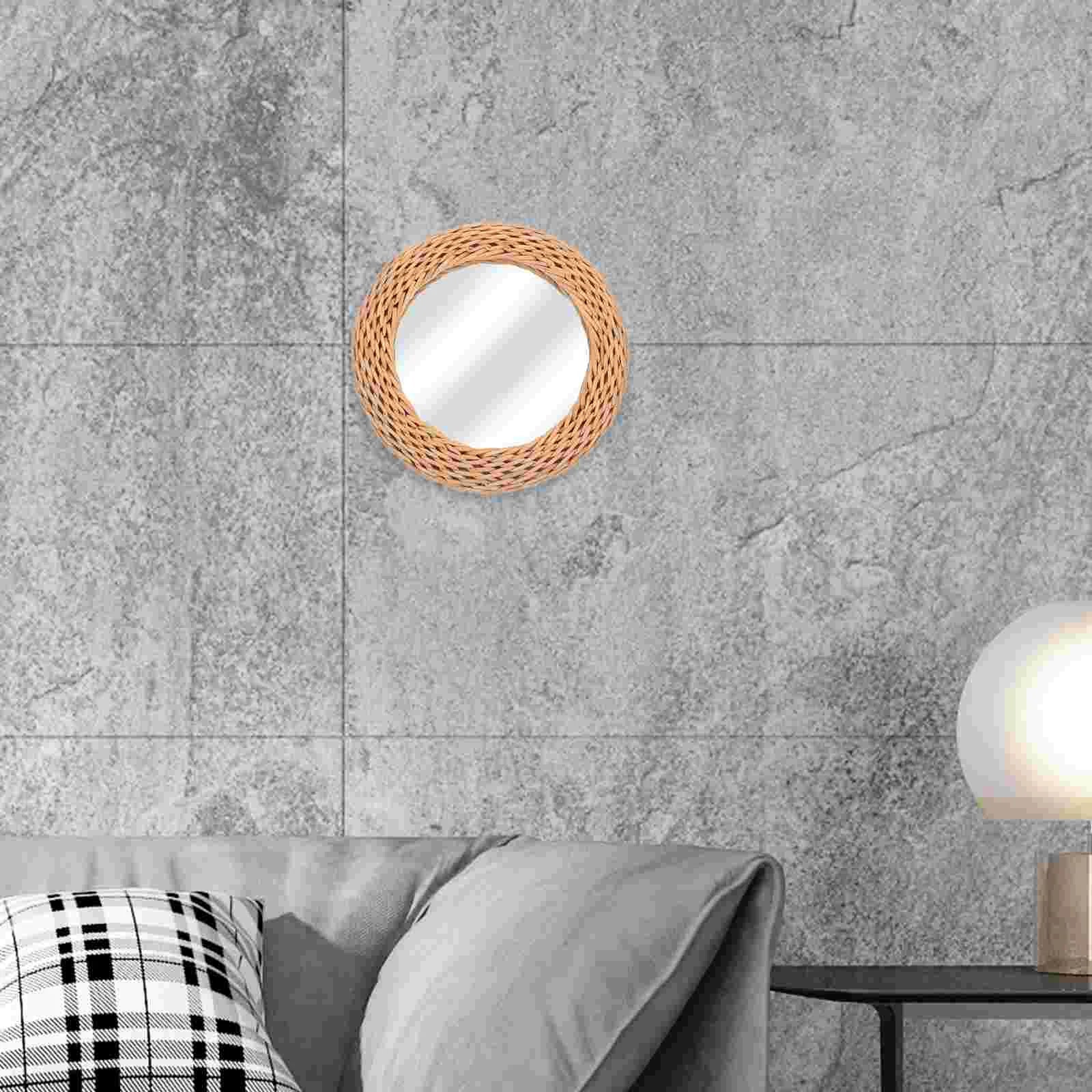 miroir mural en rotin pour une décoration élégante - vue 8 sur 7