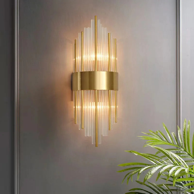 applique murale led en cristal design nordique élégant - vue 4 sur 12