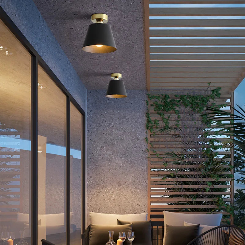 plafonnier moderne à LED pour extérieur et entrée - vue 6 sur 8