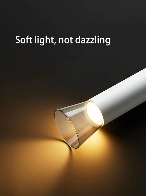 lampe suspension led moderne simple longue ligne tube remplaçable