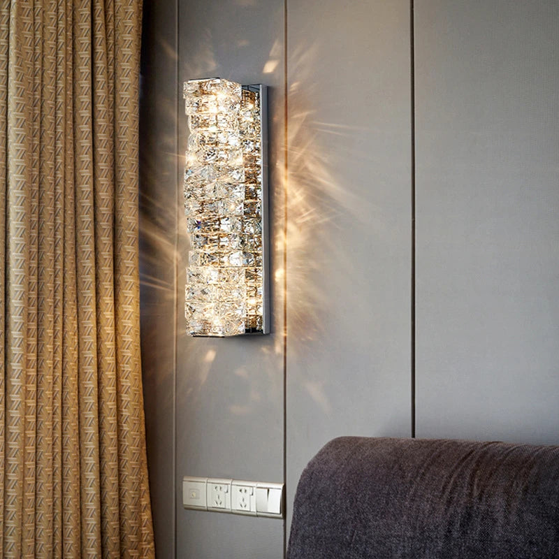 applique murale en cristal moderne lampe à led pour intérieur - vue 4 sur 18