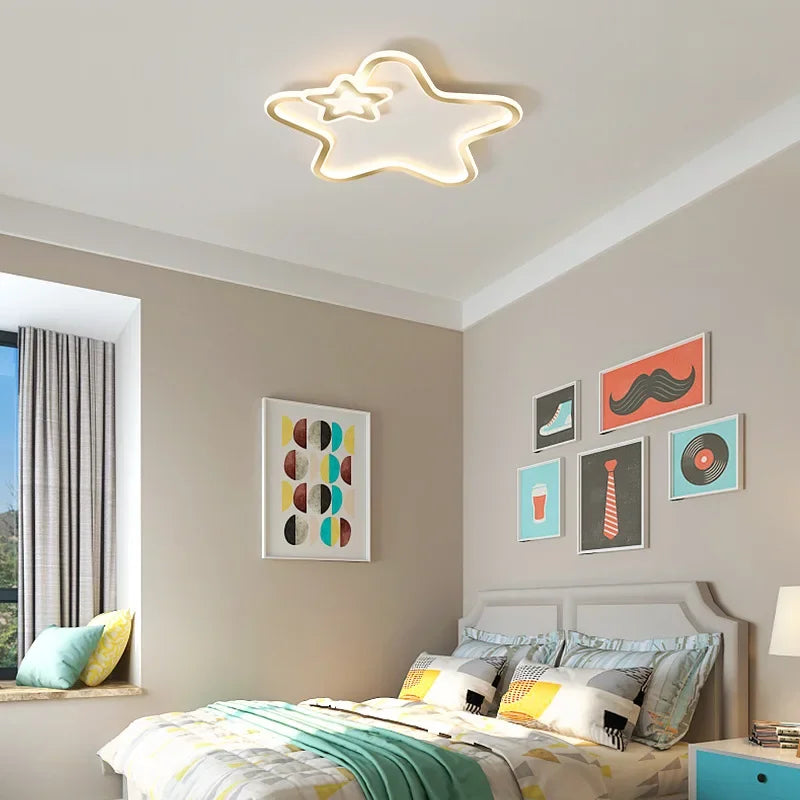 plafonnier led étoile moderne pour décoration intérieure - vue 5 sur 16