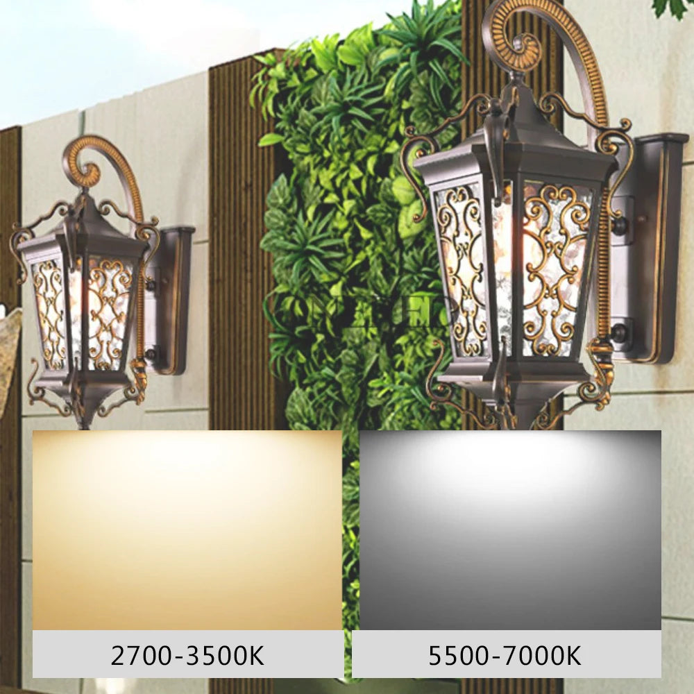 appliques murales extérieures super lumineuses pour jardin et balcon - vue 5 sur 8