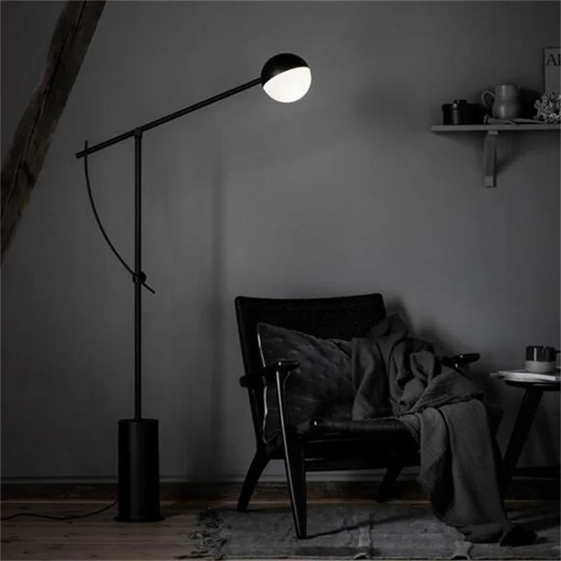 lampadaire nordique vintage moderne simple led marbre - vue 5 sur 6