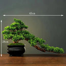 DIY Potted Bonsai for Home Decoration, False Tree, Living Room, Chinese Style, Hotel Porch Landscape, Green Plant Decoration