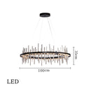 lustre minimaliste en acier inoxydable noir design postmoderne