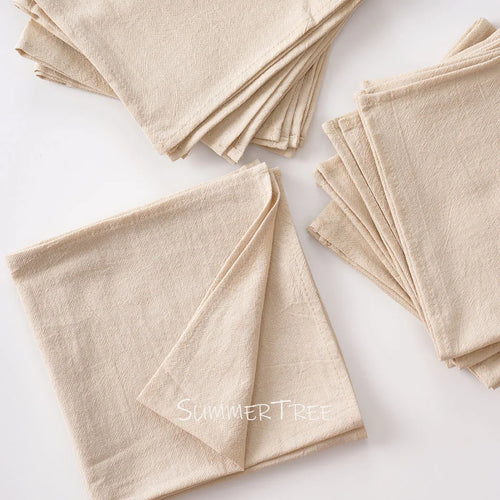 Serviette de table coton lavé lot 12 vintage