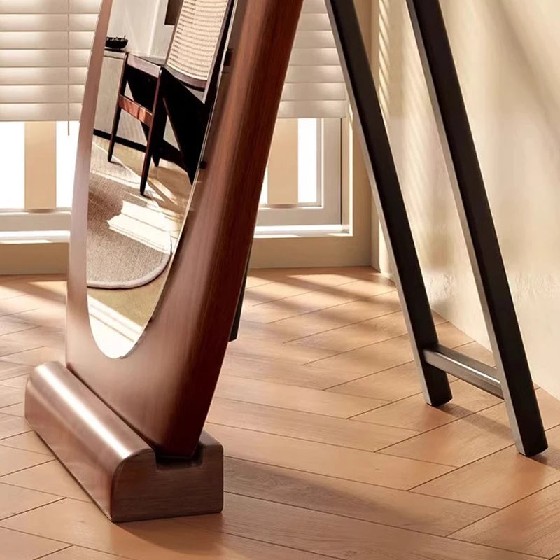 Minimalist wooden decorative mirror for stylish interiors - vue 5 sur 12