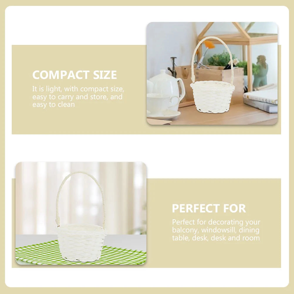 lot de 5 paniers en rotin pour un rangement élégant et pratique - vue 8 sur 7