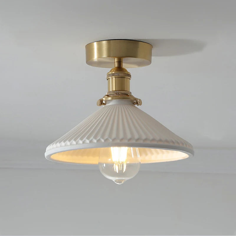 Lustre en céramique japonais éclairage pour cuisine salle à manger Restaurant Bar chevet nordique luxe Led lustre plafonnier - vue 5 sur 11