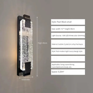 Modern luxury crystal bubble LED wall light