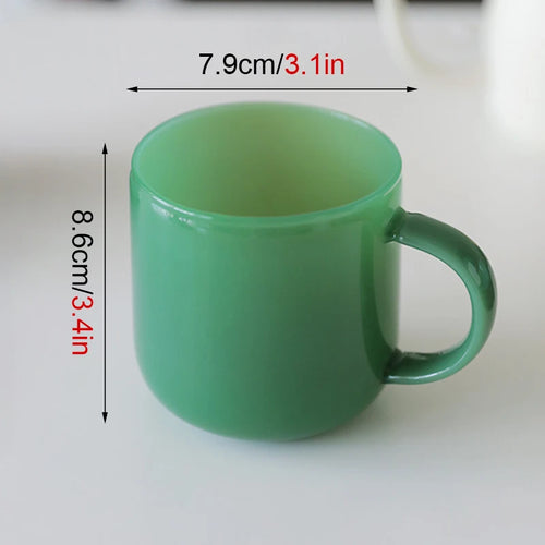 Tasse retro en verre style saphir borosilicate