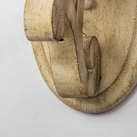 Applique murale rétro américaine en bois massif à tête unique - vue 6 sur 5