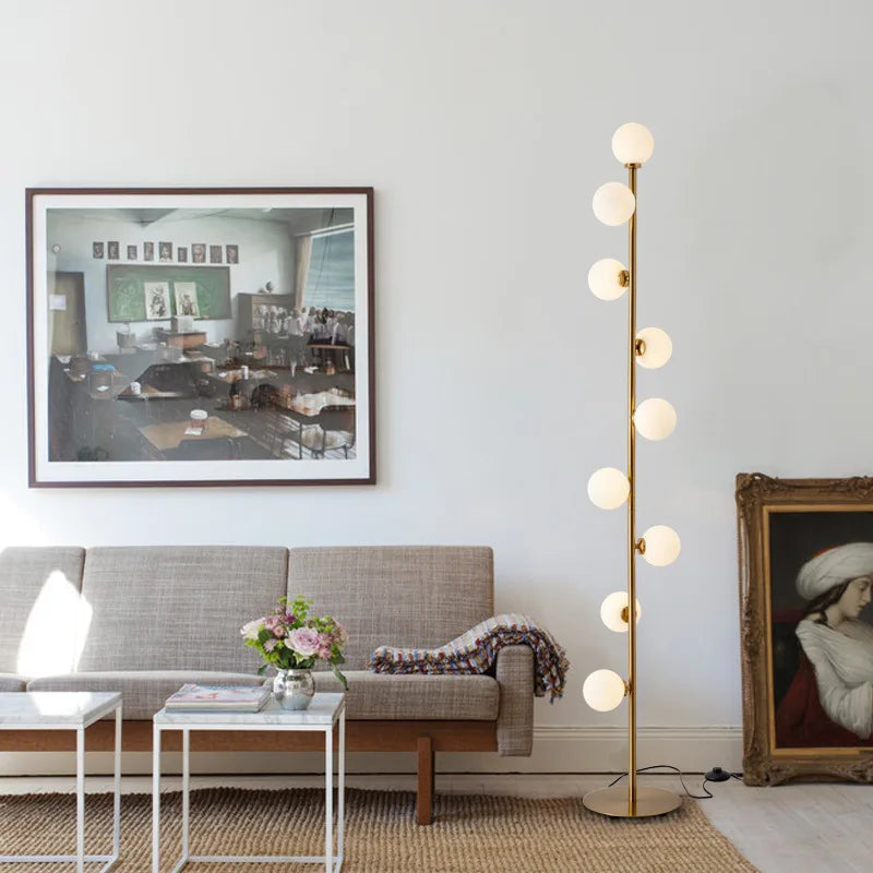 lampadaire boule en verre nordique pour décoration intérieure - vue 6 sur 7