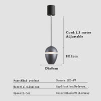 Lamp Nordic Minimalist Modern Bedside Pendant Light Fixtures , Single-Light Ceiling Light Fixture For Bedroom, Kitchen, Entryway