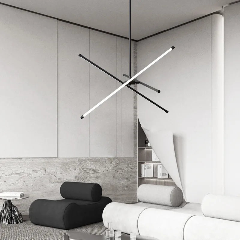 Modern minimalist geometric nordic chandelier with elegant creative design - vue 3 sur 8
