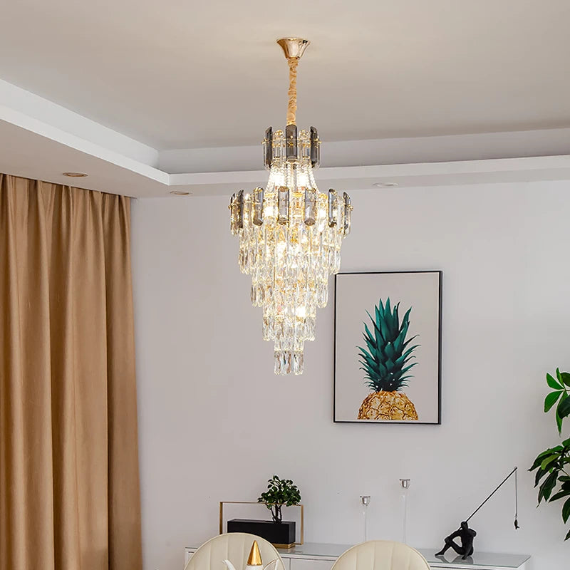 lustre en cristal design contemporain pour intérieur élégant - vue 5 sur 11