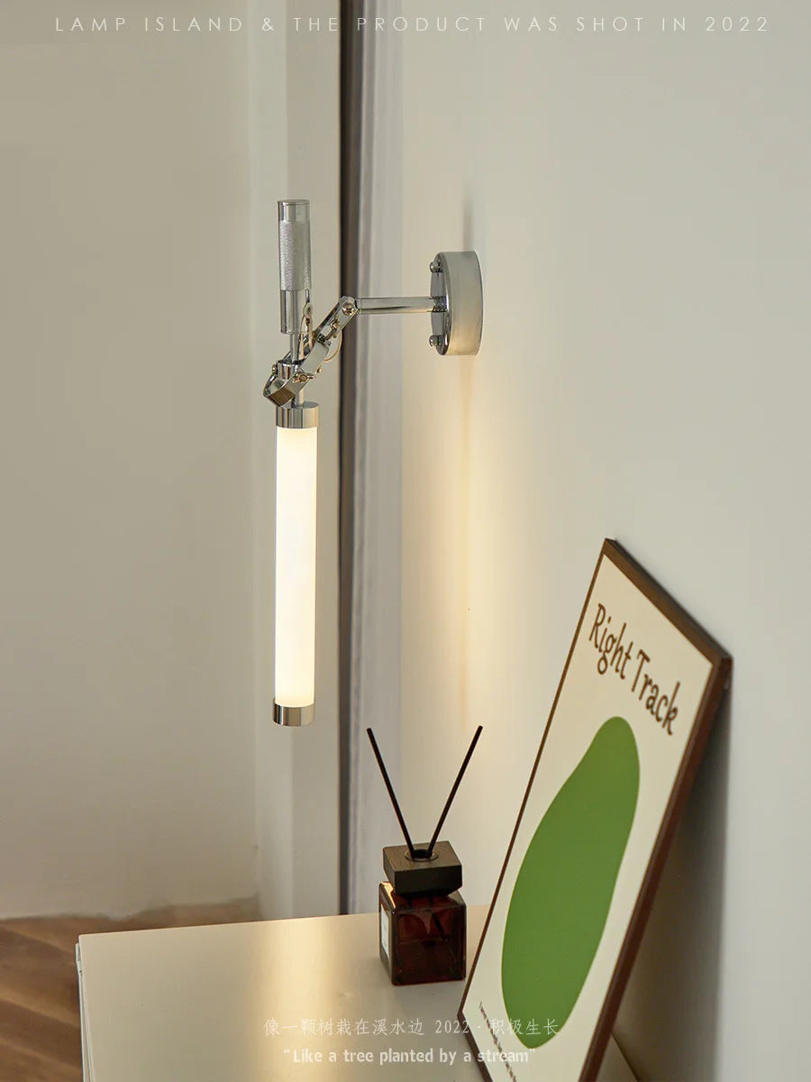 applique murale nordique en métal style industriel avec abat-jour led - vue 4 sur 7