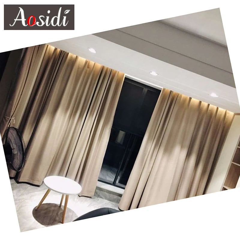 Rideau occultant moderne polyester pour salon et chambre - vue 3 sur 10