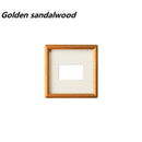 Solid Wood Round Corner Picture Frame, Walnut and Golden Sandalwood, Minimalist Design, Tabletop, Home Decor