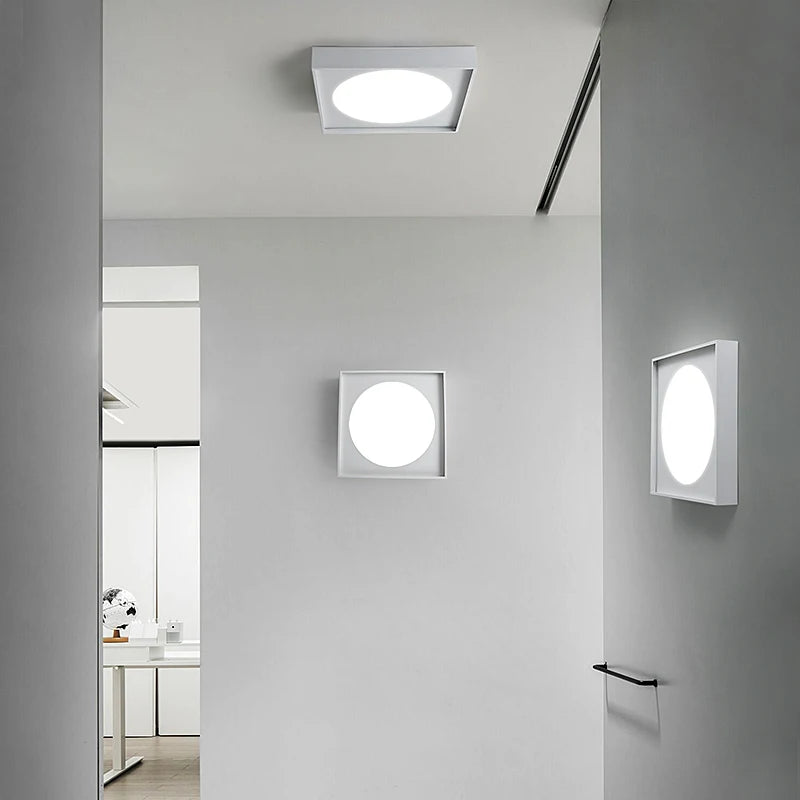 Modern minimalist LED ceiling light decorative indoor fixture - vue 5 sur 8