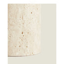 D8x18CM H Natural Yellow Travertine Marble Stone Refillable Bathroom Liquid Dispenser, Lotions Soap Container