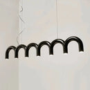 Memphis U-shaped Nordic modern chandelier for living room, cafe or bar, cream minimalist style