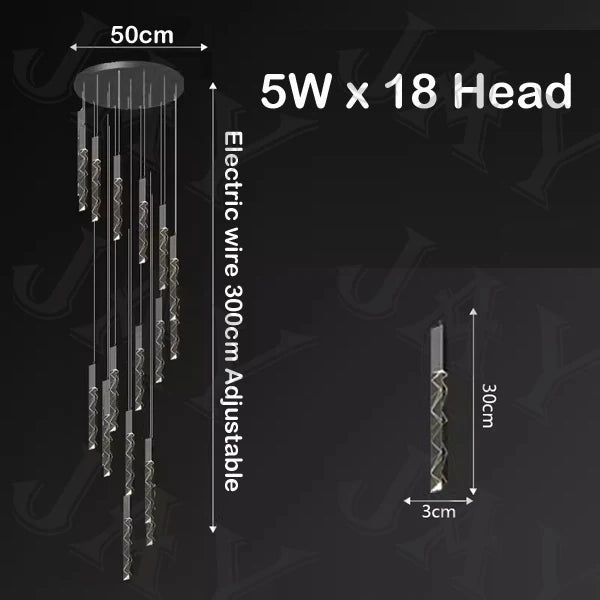 lustre en cristal de luxe à led pour un éclairage élégant - vue 16 sur 17