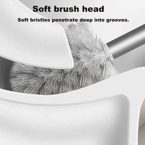 brosse de toilette murale en aluminium sans perforation sans angle mort - vue 4 sur 8