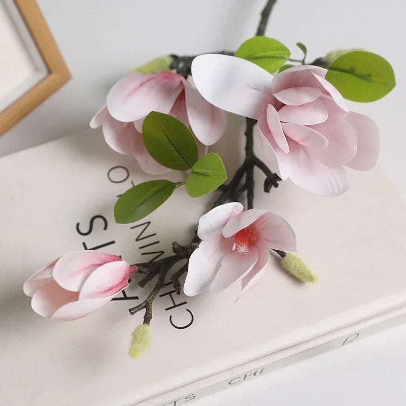 fleurs artificielles magnolias pour décoration florale extérieure