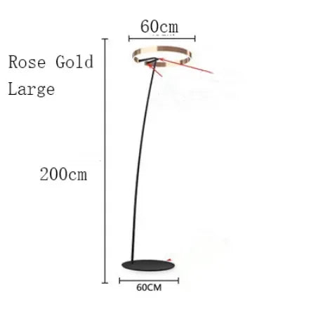 Lampe sur pied nordique en forme d'anneau de pêche - vue 18 sur 18