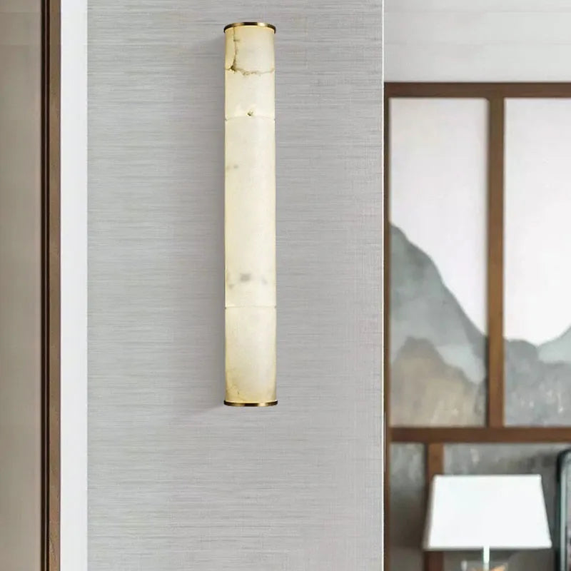 Applique murale LED cylindrique en marbre naturel - vue 4 sur 10