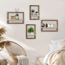 Wood Floating Wall Shelves Hanging Shelves for Wall Storage Rustic Farmhouse Decor for Bedroom Bathroom , Living Room Kitchen