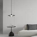 suspension led en verre et cuivre design moderne avec cordon réglable